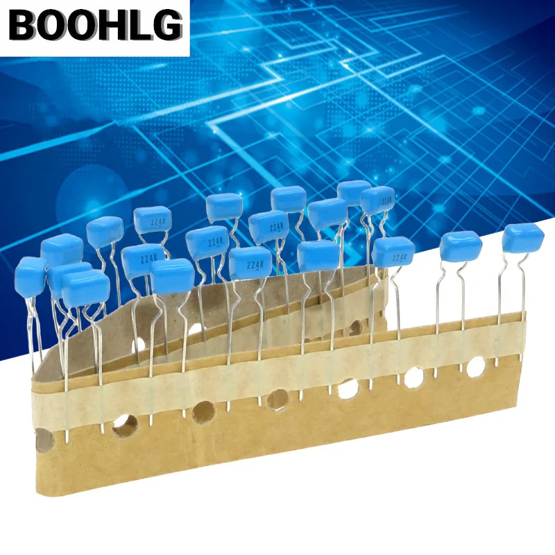 20PCS film capacitor 63V 0.22UF 224 63V 224J 220NF P = 5