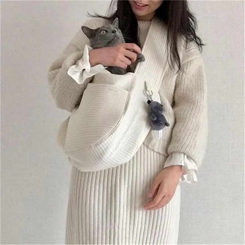 Handmade Pet Dog Puppy Kitten Carrier Outdoor Travel Handbag Canvas Single Shoulder Cat Bag Sling Comfort Tote Bag Breathable pet carrier bag pet carrying bag pet backpack