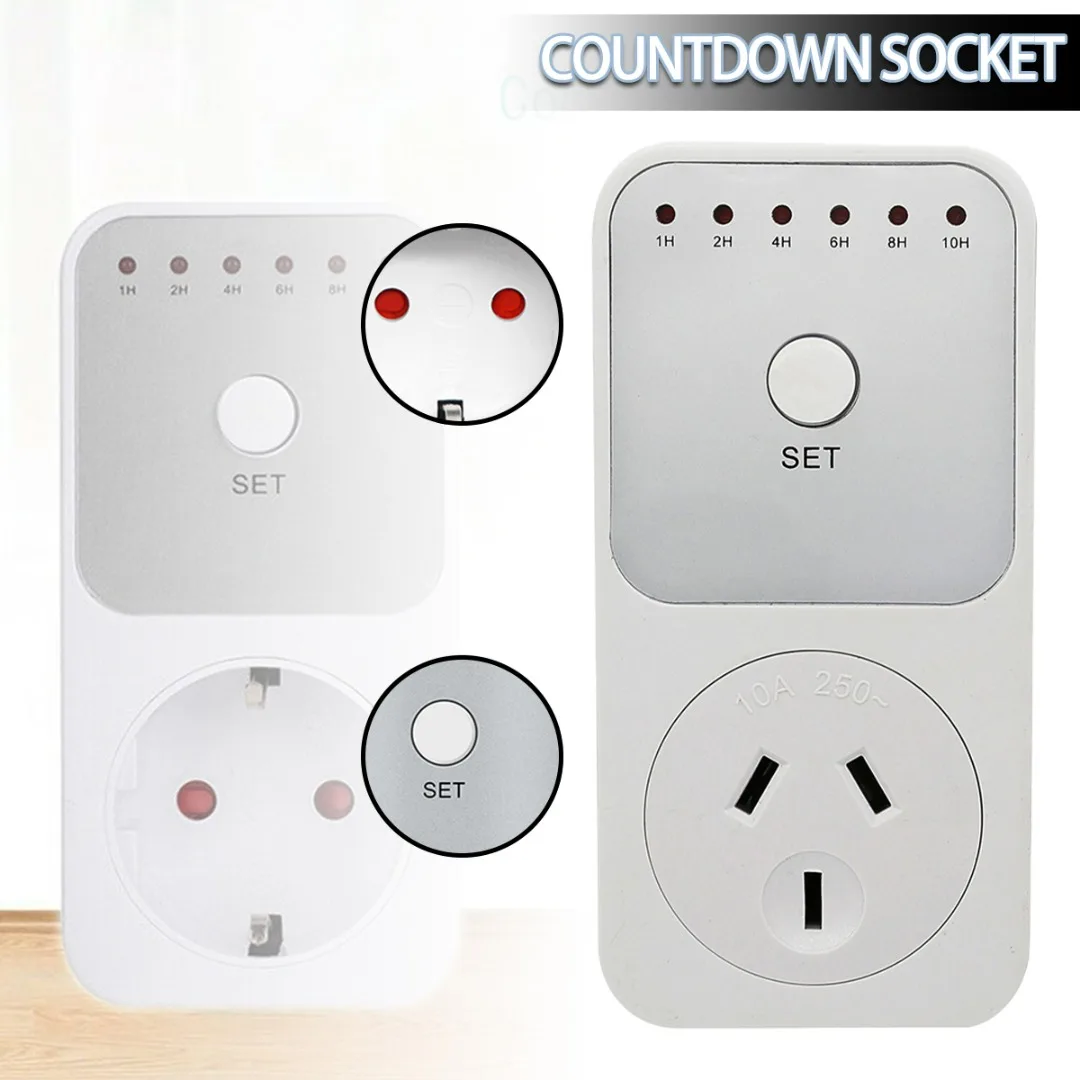 

EU/UK/AU Countdown Timer Socket Timer Switch Controller Electronic Digital Timer Switch Kitchen Timer Outlet Timing Socket