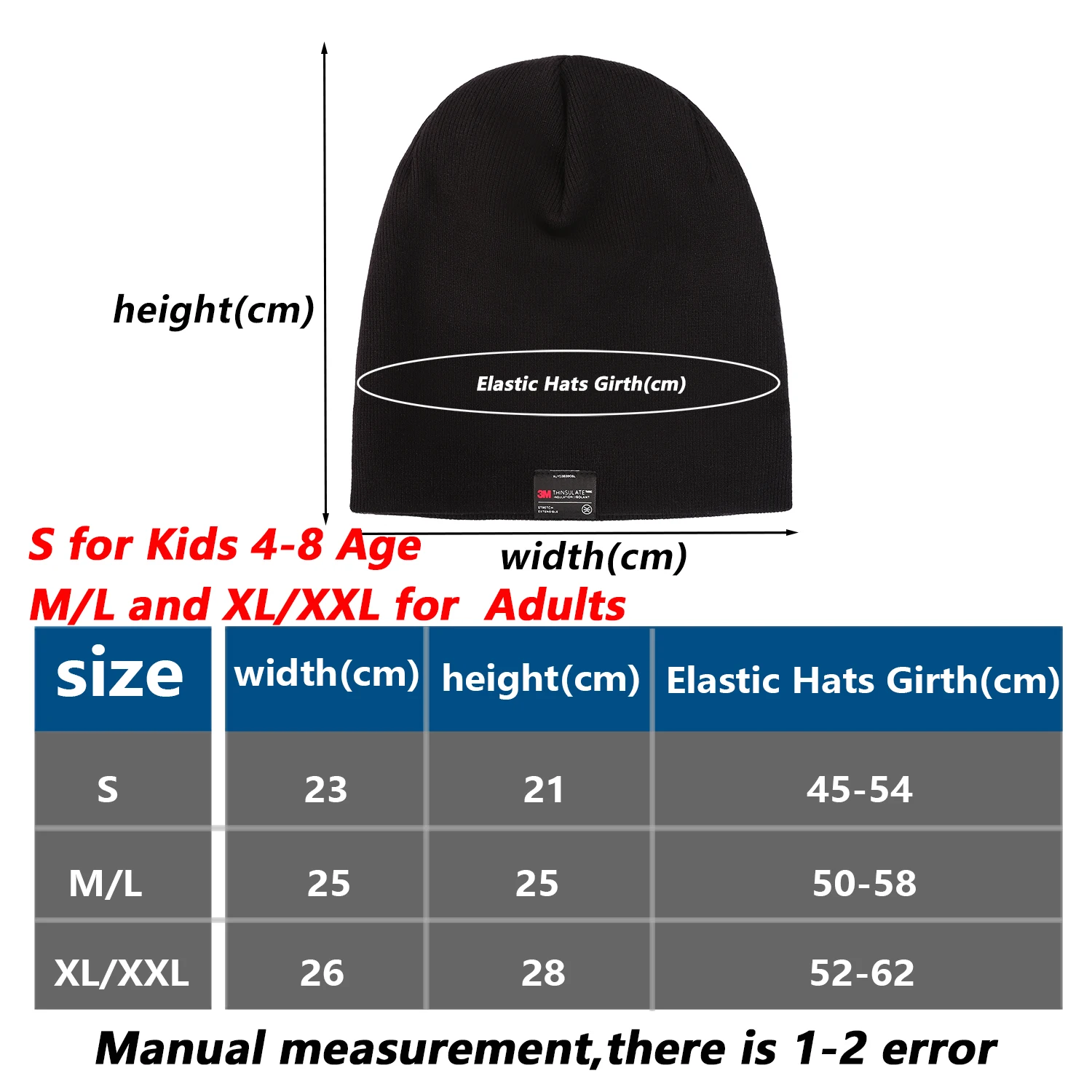 Winter-Beanie-Mützen für Männer und Frauen, 3M Thinsulate, mit Fleece gefüttert, Strickmützen, thermisch warm, für Ski, Schnee, Wandern, Outdoor-Sportmützen – Detail 1