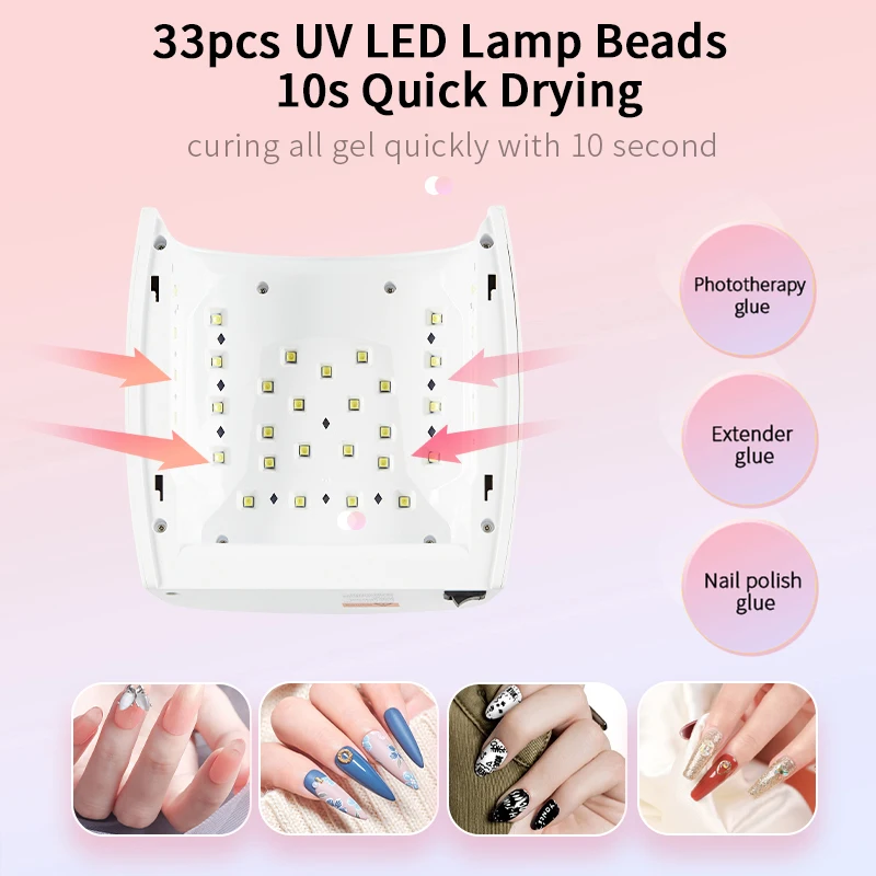 Cordless UV LED Nail Lamp Rechargeable 66W Nail Dryer for Gel Polish Professional Nail Art Manicure Tools for Home and Salon 5