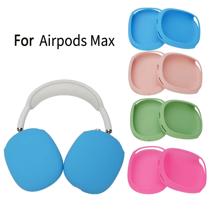 Skin-friendly Pour Airpods Max Earphone Case Silicone Housse de protection  pour Apple Airpods Max Anti-shockproof Headphone Accessoires Rose