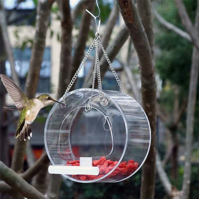 透明な鳥の形をしたアクリル製の鳥の餌箱,窓用の鳥の形をしたケージ,鳥の倉庫,ペット用品 AliExpress