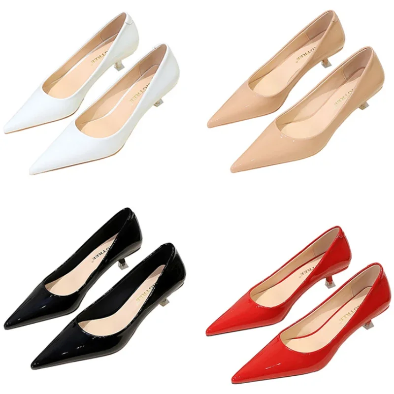 Chaussures confortables cuir vernis Élégance Absolue – Talon 4,5 cm