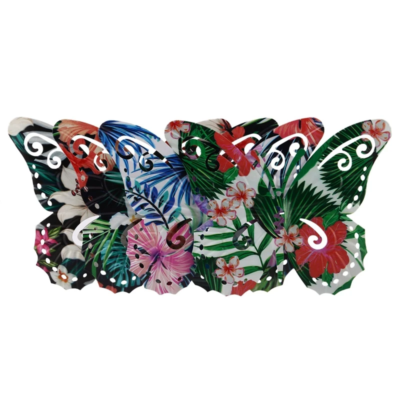 Hot Yo-4Pcs Metallo Farfalla Wall Art Decor Hanging Sculpture Indoor Outdoor Per Soggiorno Giardino Wall Hanging Ornament