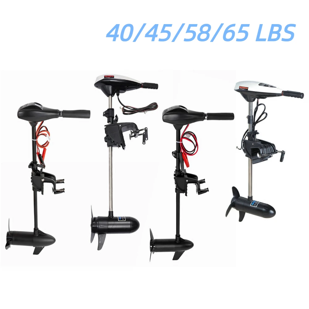 

40/45/58/ 65 lbs 12V Electric Outboard Trolling Motor Fishing Boat Kayak Engine