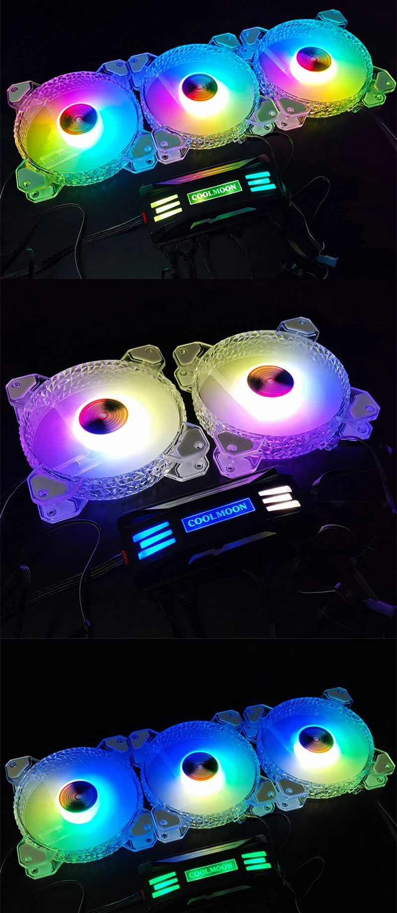 Coolmoon rgb fã controlador de música inteligente