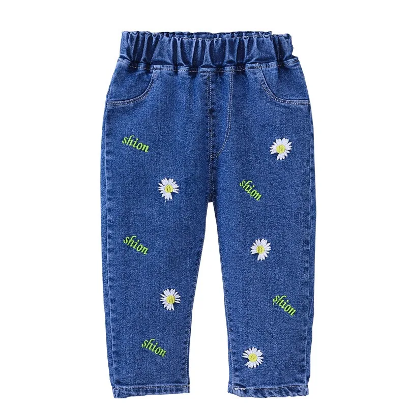 New Girls Spring Autumn One Piece Jeans Loose Soft Cartoon Sweet Lovely Fashion All-match Outdoor