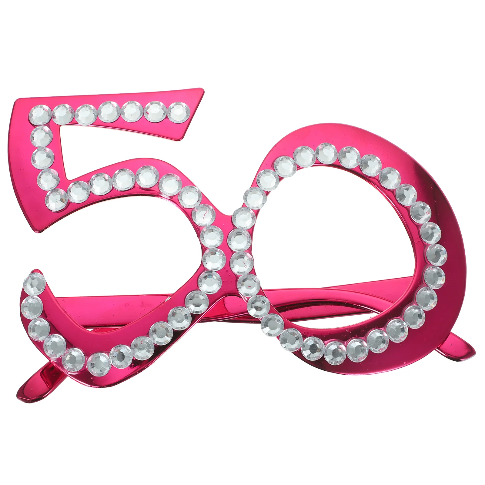 남녀공용 3D 반짝이 숫자 안경, 50 번째 생일 장식, 플라스틱 50 번째 생일 선글라스, 재미있는 파티 선글라스