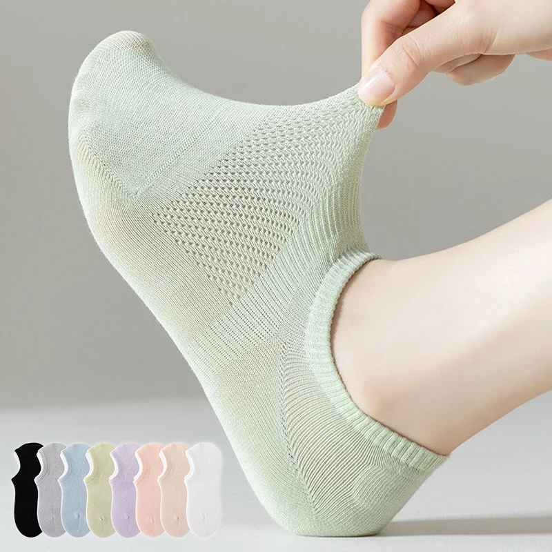 Boat Socks Women Socks Woman Socks 3Pairs Women Solid Boat Socks Breathable Versatile Casual Comfortable Non Slip Invisible Summer Thin Lightweight