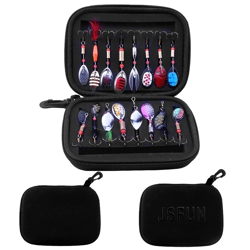 【W】Portabale Fly Fishing Lure Spinner Spoon Bait Foam Box Trout Flies Fishook Fish Hook Hard EVA Storage Case Container Bag