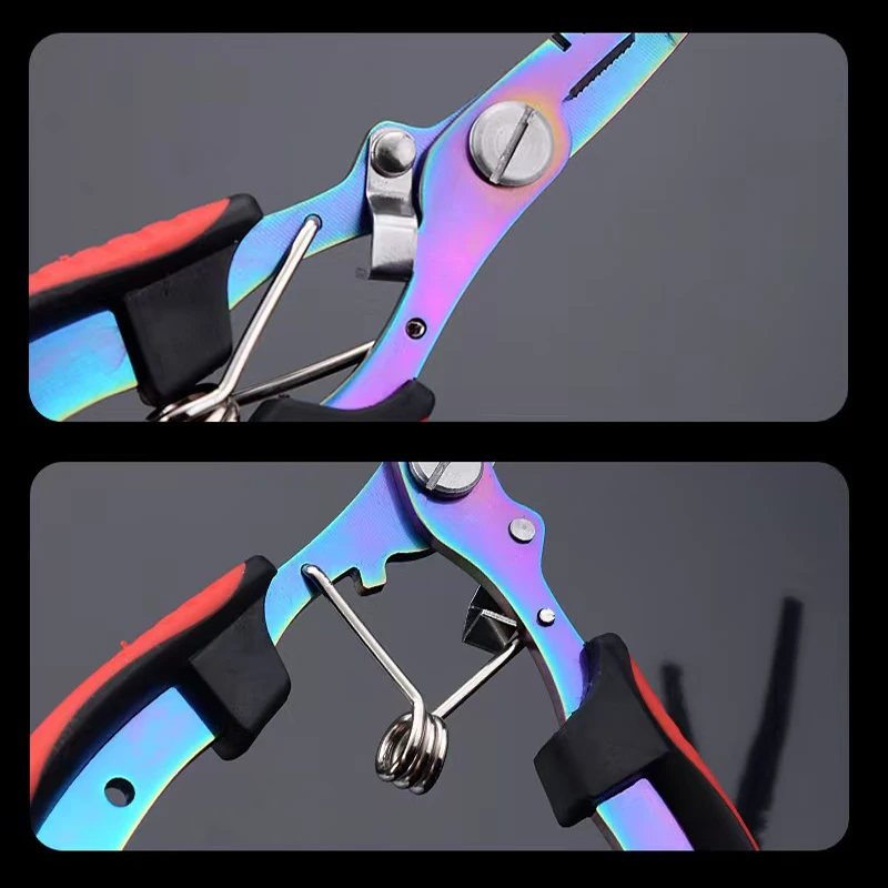 Fish Pliers Cut Fishing Line Tied Hooks