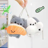 Cartoon Cute Magnetic Puppy Bone Plush Doll Keychain Pendant Creative Couple Backpack Decoration Pendant Doll Gifts 1
