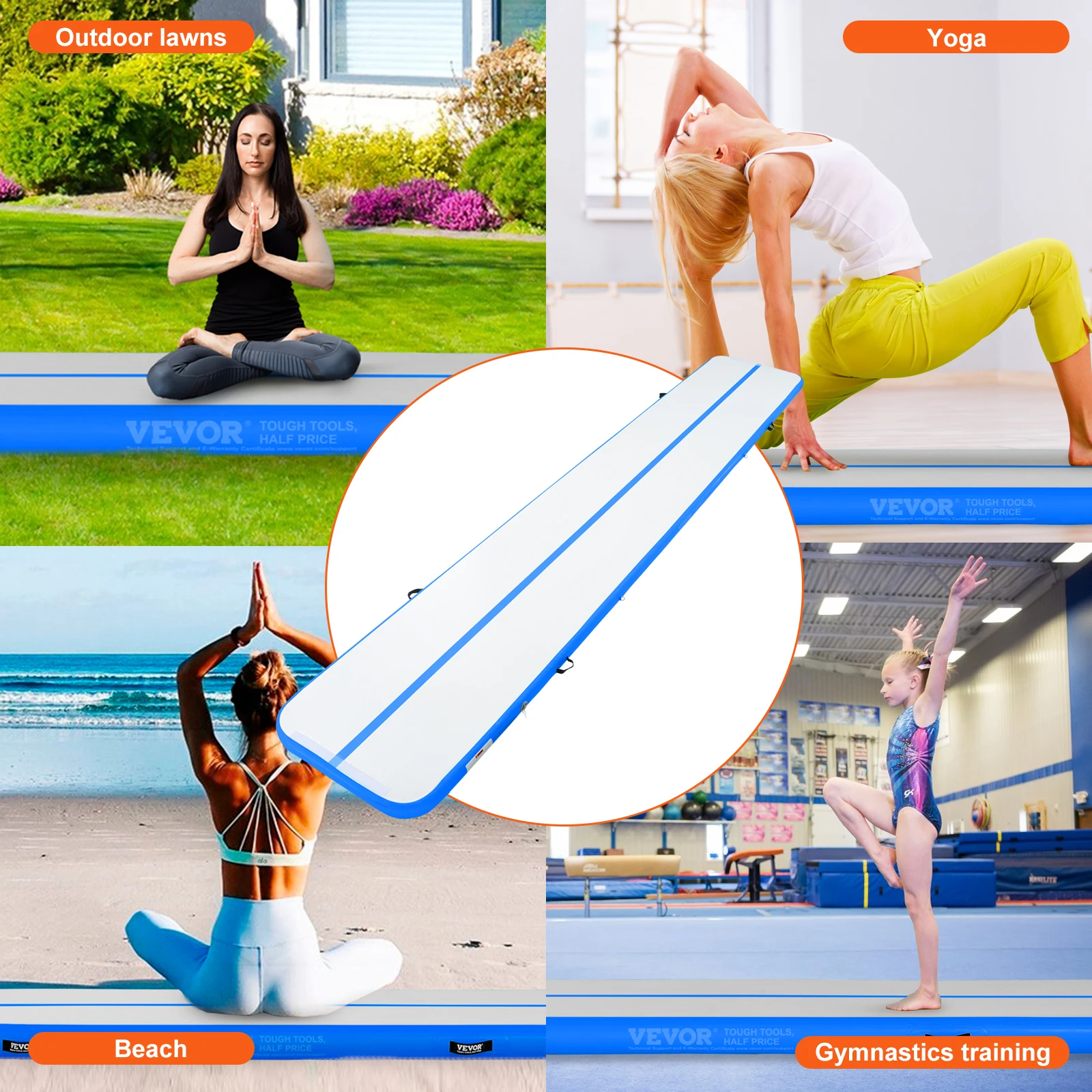 Air Gymnastiek Track Tumbling Mat/Opblaasbare Mat Trainingsmatten voor Thuisgebruik/Training Met Pomp