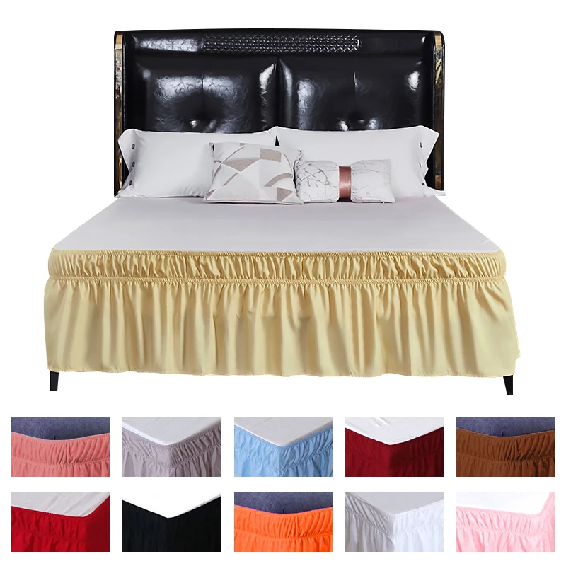 Bed Skirt Elastic Band Wrap Around Bed Skirt Home Hotel Bed Skirt Bed