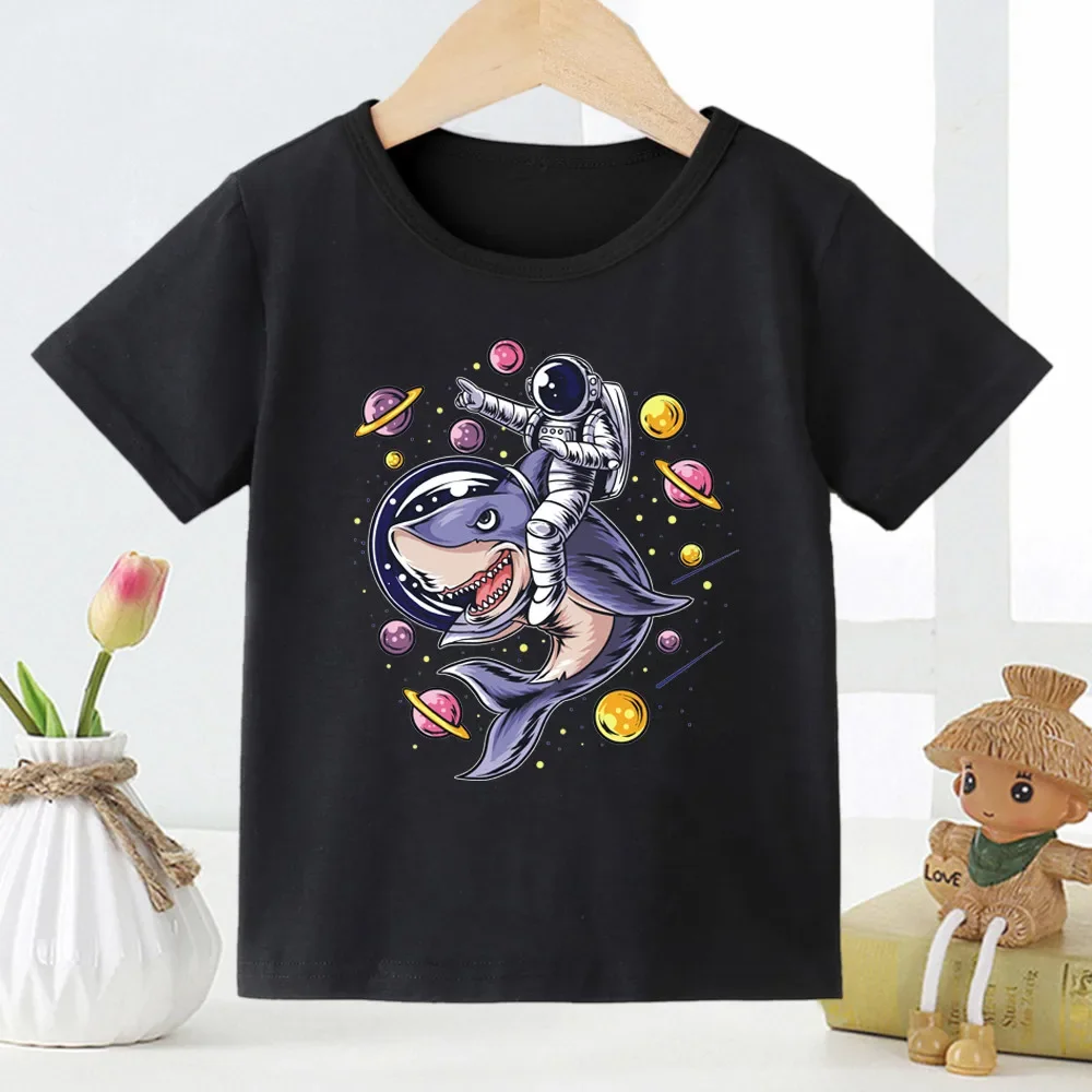 thumbnail image 1 of Dinosaur Kids T Shirt Hot Selling Fashion Cartoon Dinosaur Print Children's T-shirt Short-sleeved Base Shirt Stranger Things Tee, 1 of 5