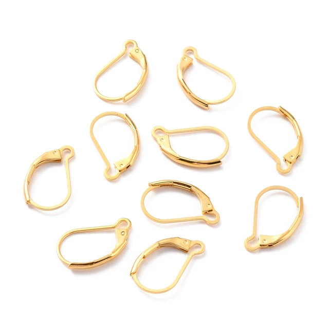 500pcs 304 Stainless Steel Leverback Earring Findings Earring Hooks Clasp  for jewelry making earring accessories,16.5x10x2mm - AliExpress