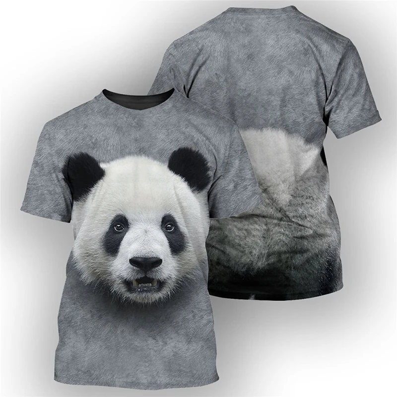 thumbnail image 1 of Camiseta divertida con estampado 3D de oso lindo para hombre, camisetas de manga corta con cuello redondo, ropa de calle de gran tamaño, camisetas casuales para hombre y niño, 1 of 5