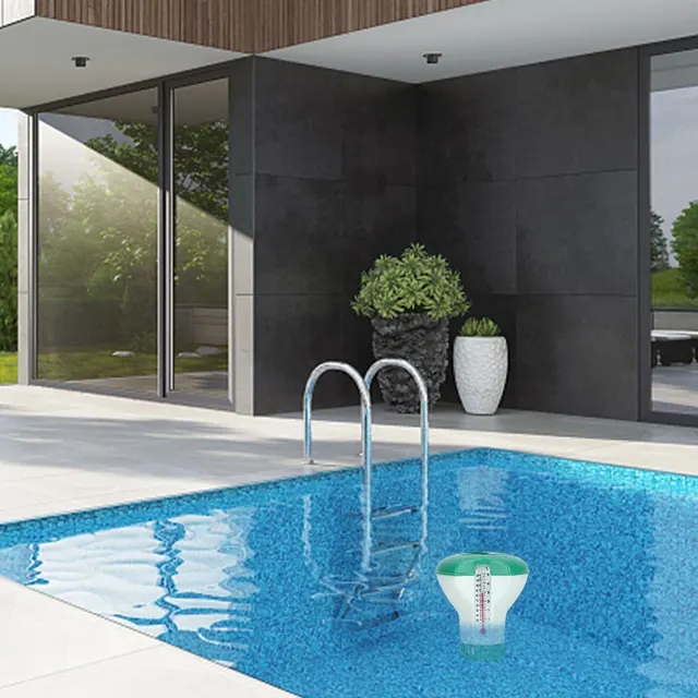 Úszómedence Úszó Klór Adagoló Automatikus Hőmérővel Applikátor Tabletták Fertőtlenítő Medence Kiegészítők - Image 4