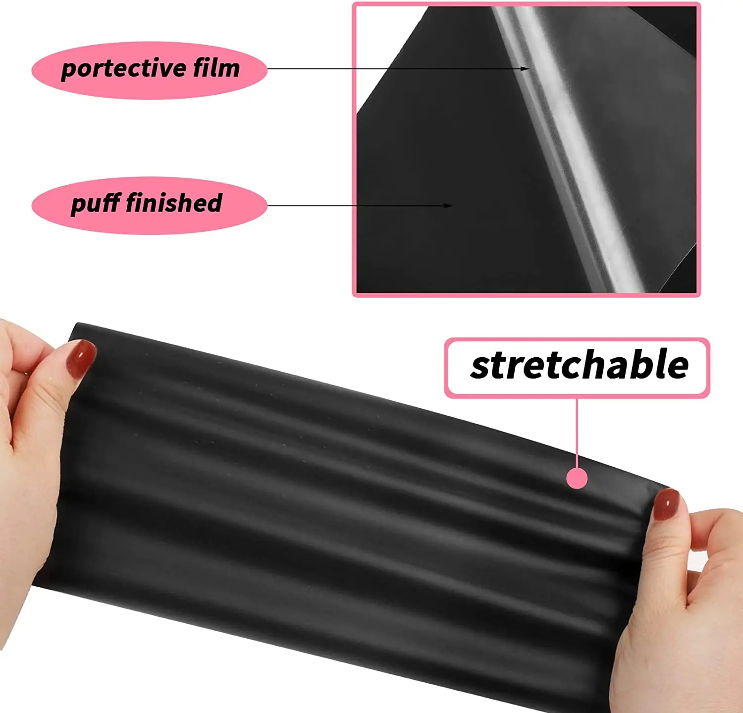 Heat Transfer Vinyl 3D Puff Heat Transfer Vinyl 1 Roll 25cmx20/30/50/75/100cm for cut Machin T-shirt Iron On