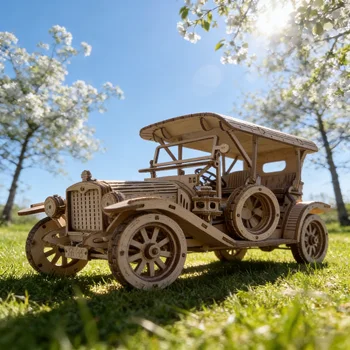 Wooden Vintage Classic Car Puzzle – Model Kit 1