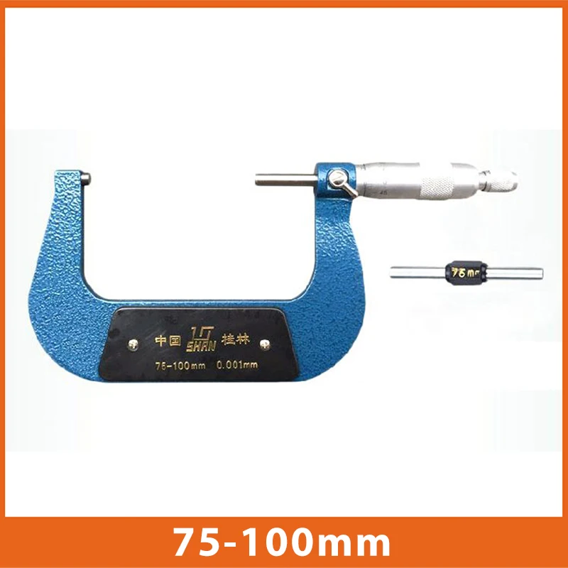 Description Picture 5 of itemSHAN Brand Micron Outside micrometer 0-25mm 25-50mm 50-75mm 75-100mm 0.001mm calibration micrometer paper thickness micrometer