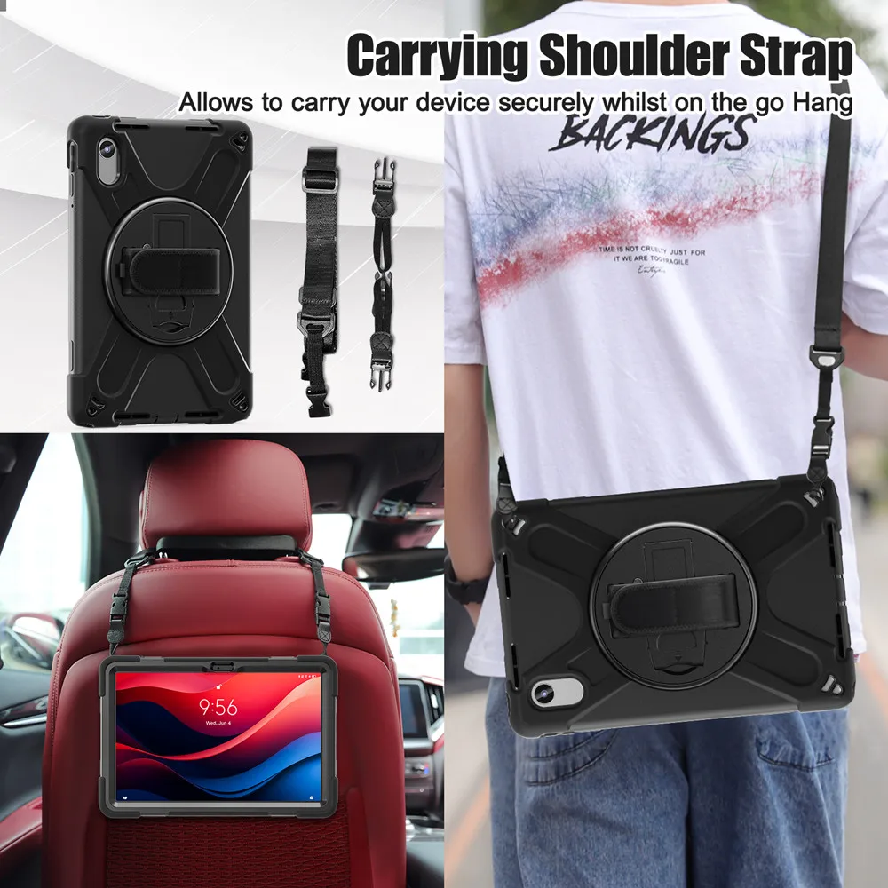 Enhanced 360° Rotating Rugged Tablet Stand Cover