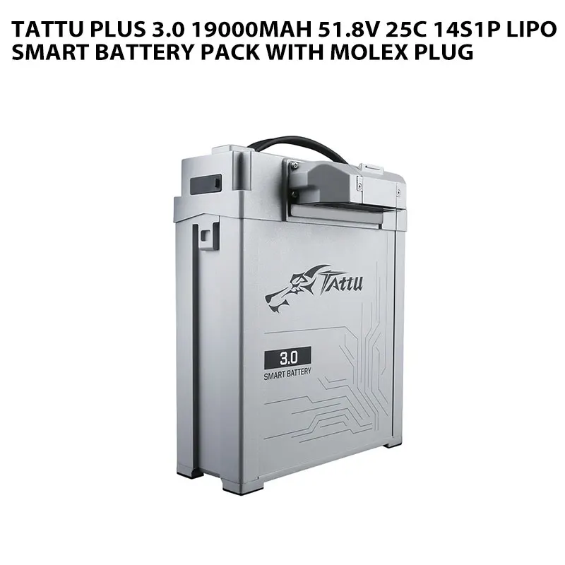 Tattu Plus Lipo 스마트 배터리 팩, 몰렉스 플러그 포함, 3.0, 19000mAh, 51.8V, 25C, 14S1P