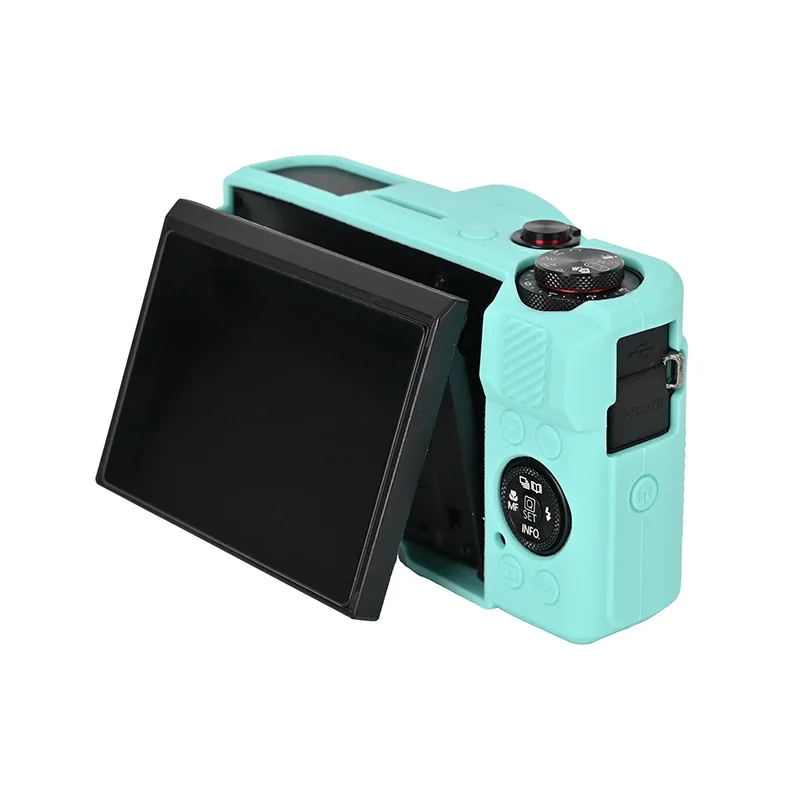 Housse Silicone Souple Pour Canon G7X Mark II - Protection Légère, Accès Aux Boutons - Coque Noire Anti-rayures