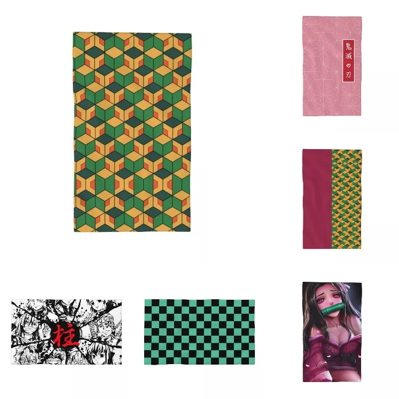 

Kimetsu No Yaiba Sabito мягкий лен хлопок полотенце для лица быстросохнущее пляжное полотенце с изображением рассекающего демонов Аниме Манга