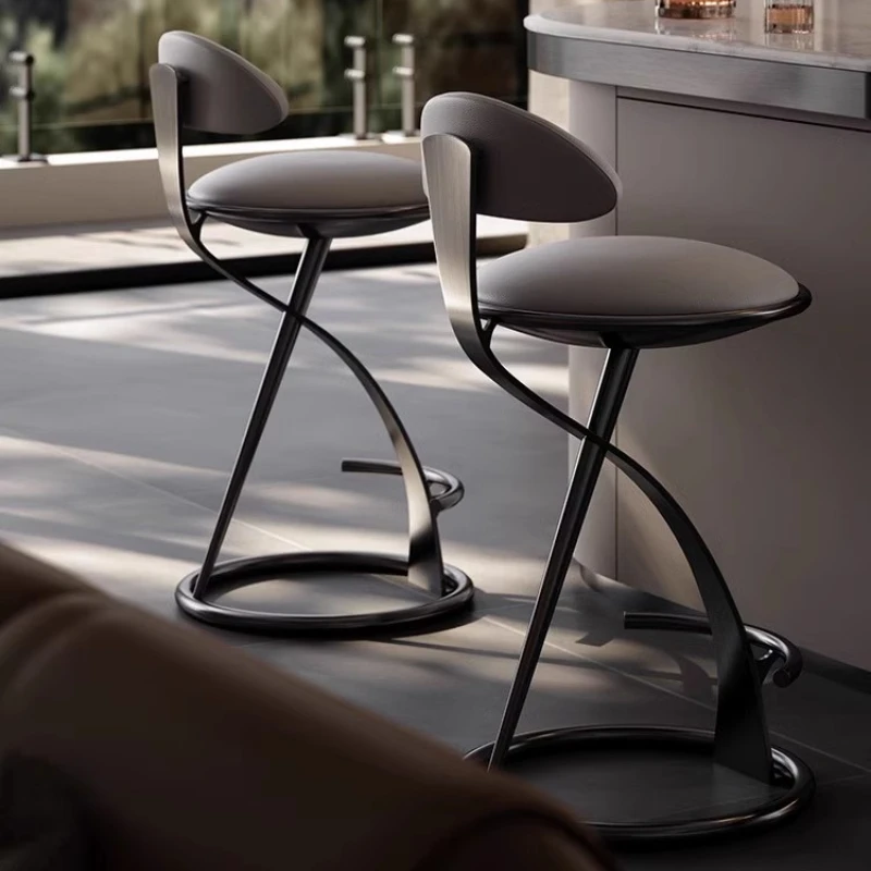 Luxury Modern Bar Stool Nordic Simple Coffee Metal Kitchen Chairs Make Up Modern Cadeira Stuhl Sedie Sandalye Furniture HD50BS dining chairs nordic modern restaurant leather chair hotel light luxury receptionseat home furniture kitchen backrest stool