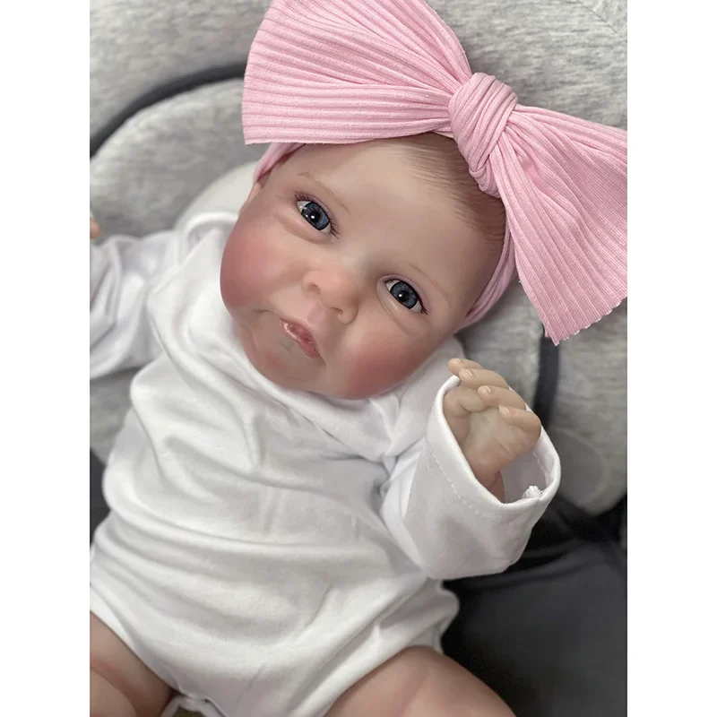 

48CM Complete Finished Doll Reborn Baby Miley Soft Body Baby Girls Handmade Lifelike Newborn Baby Doll 3D Skin Visible Veins