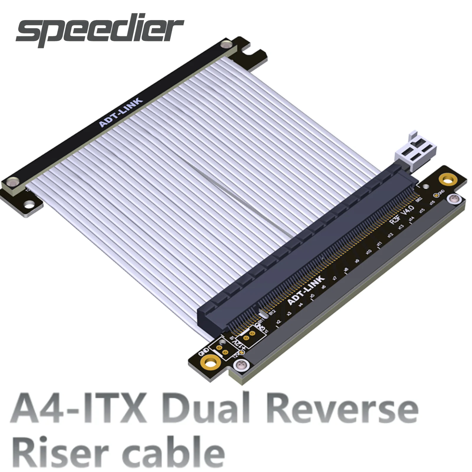 Adt-Link Cheap Pci Express 3.0X16 Riser Cable Estensione Della Scheda Grafica [Rtx3090 Rx6800Xt Testato] Dual Reverse Per Itx A4 Mini Pc