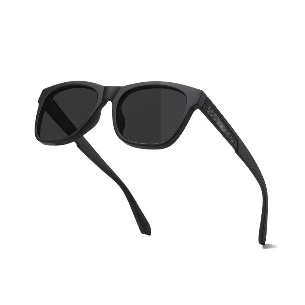 

Polarized Sunglasses Men's Sun Glasses TR Temples Carbon Fiber Orange Driving Rectangular Ultralight Frame Sunglasses UV400