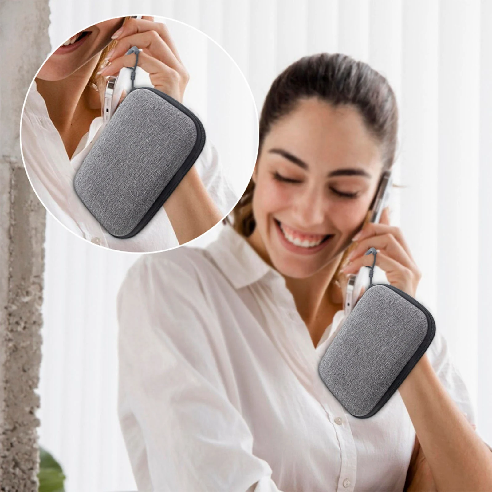 AI Bag for NotePin Voice Recorder Carrying Case Protective Bag Organizer Notebook Power Adapter Storage Case Handbag for NotePin