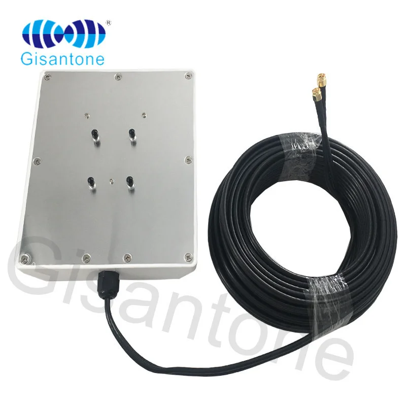 

3G Outdoor Directional Dual Interface Plate Antenna High Gain Outdoor 4G LTE MIMO Flat Plate Dual Polarization Antenna