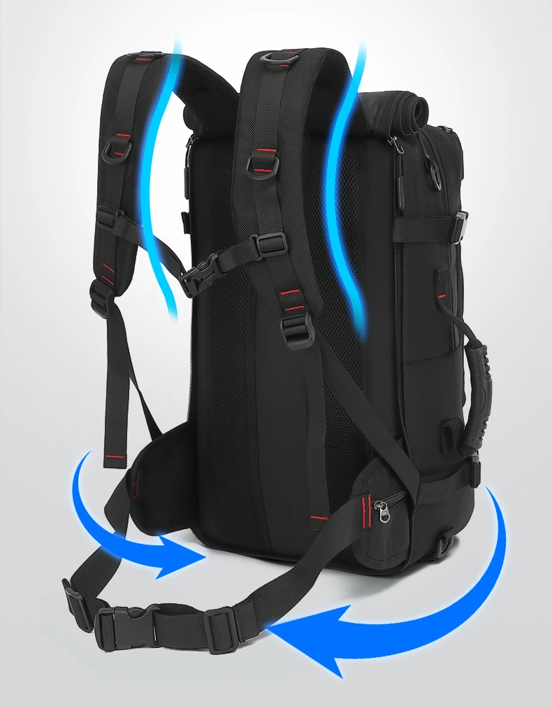 Herren-Rucksack für Reisen mit Großer Kapazität, Business-Reisetasche, Wasserdichter Outdoor-Wanderrucksack, Freizeitrucksack – Detail 20