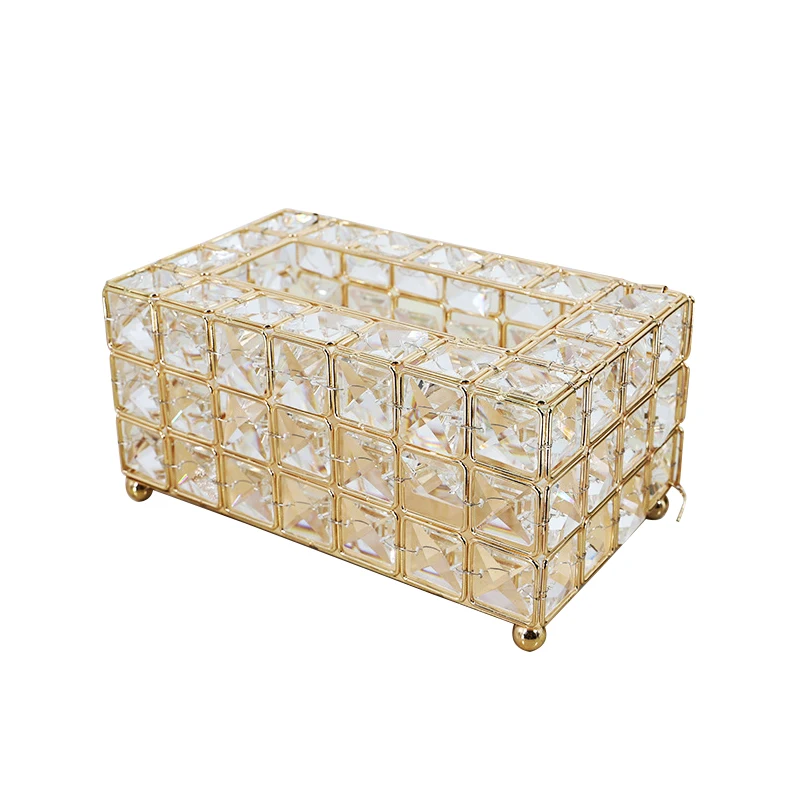 

High quality luxury crystal tissue box napkin box for living room bathroom car