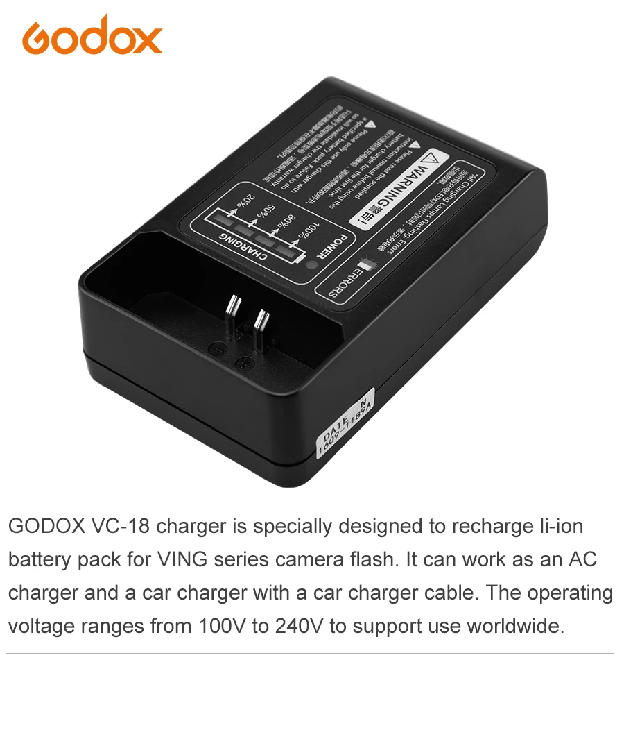 VC18 VB-18 Special Charger For V850 V860 V860II VING Flash Speedlite