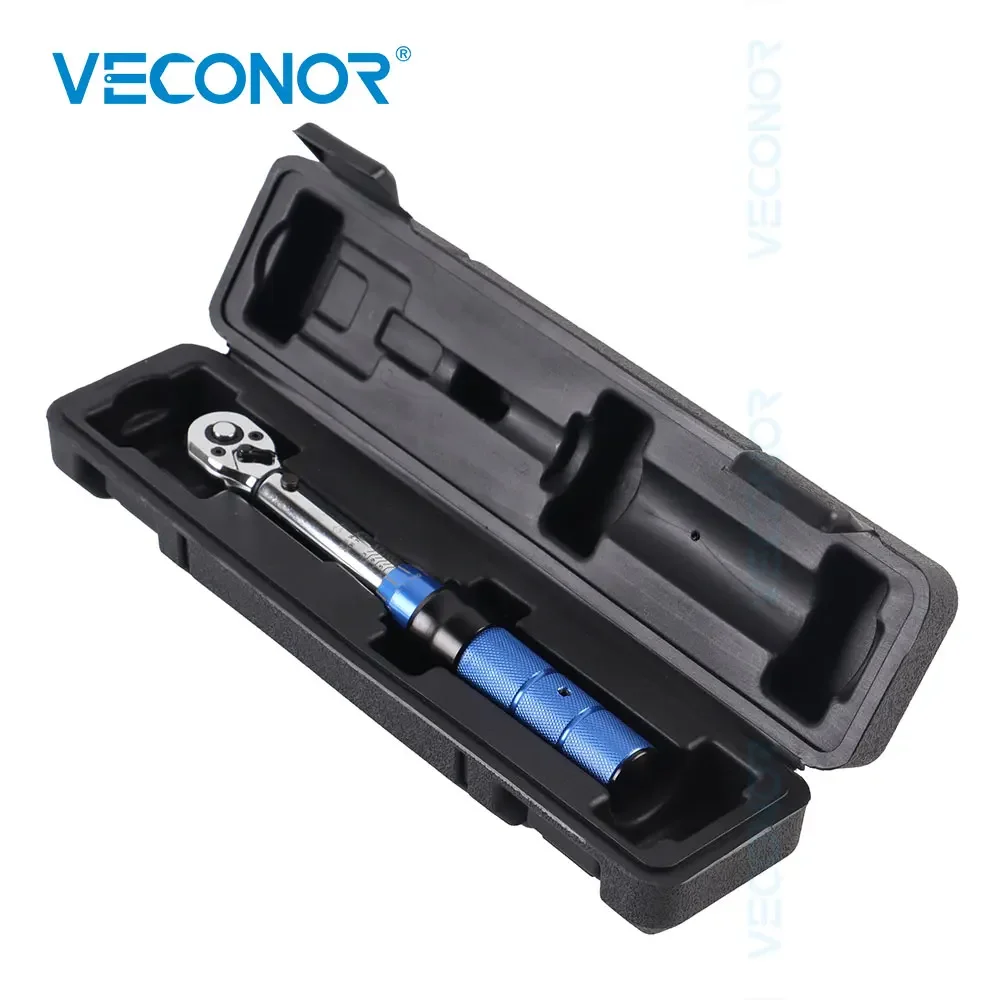 

2-14Nm Preset Torque Wrench 1/4 inch Drive Mirror Polish High Accuracy with Plastic Case for Bicycle Car Repair