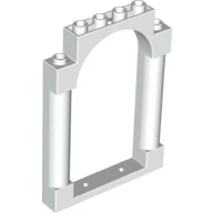 *WALL 1X6X7, W/ ARCH* D191 5 pcs DIY enlighten block brick part No. 40066 Compatible With Other Assembles Particles