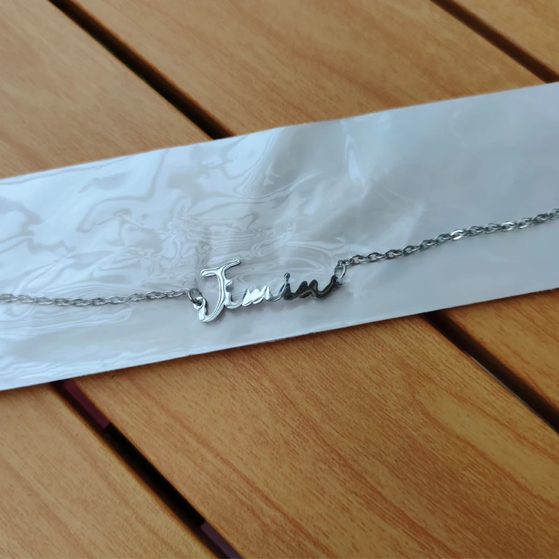 Stainless steel letter bracelet