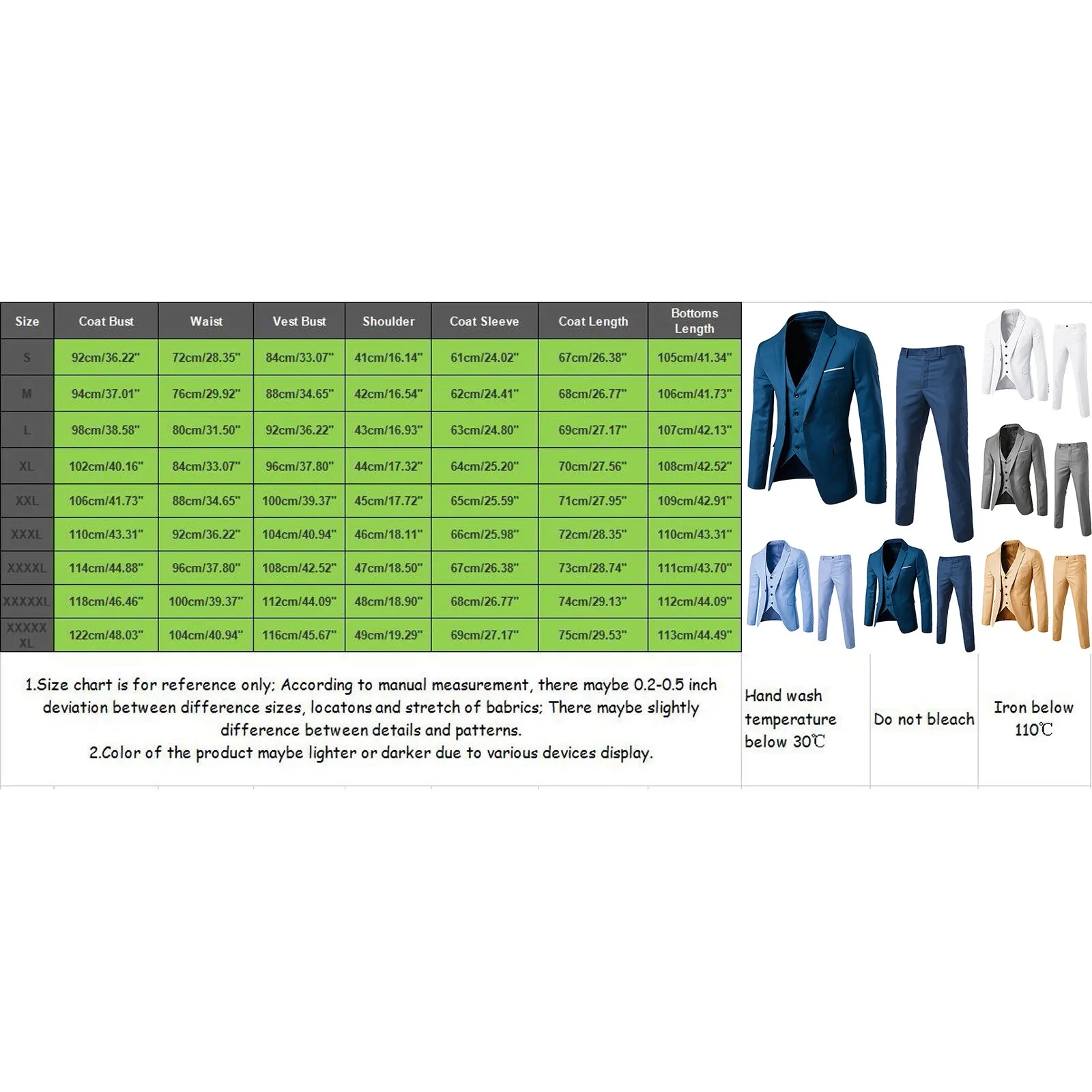 Men Jacket Suit Slim 3 Piece Suit Business Wedding Dress Party Vest Long Pants Coat Waistcoat Korean Professional Uniform mens suit