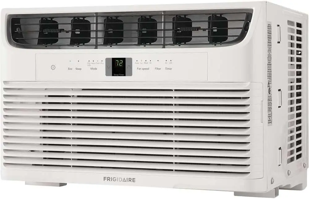 FFRA062WAE Window-Mounted Room Air Conditioner 6,000 BTU with Multi-Speed Fan Sleep Mode Programmable Timer in Wh