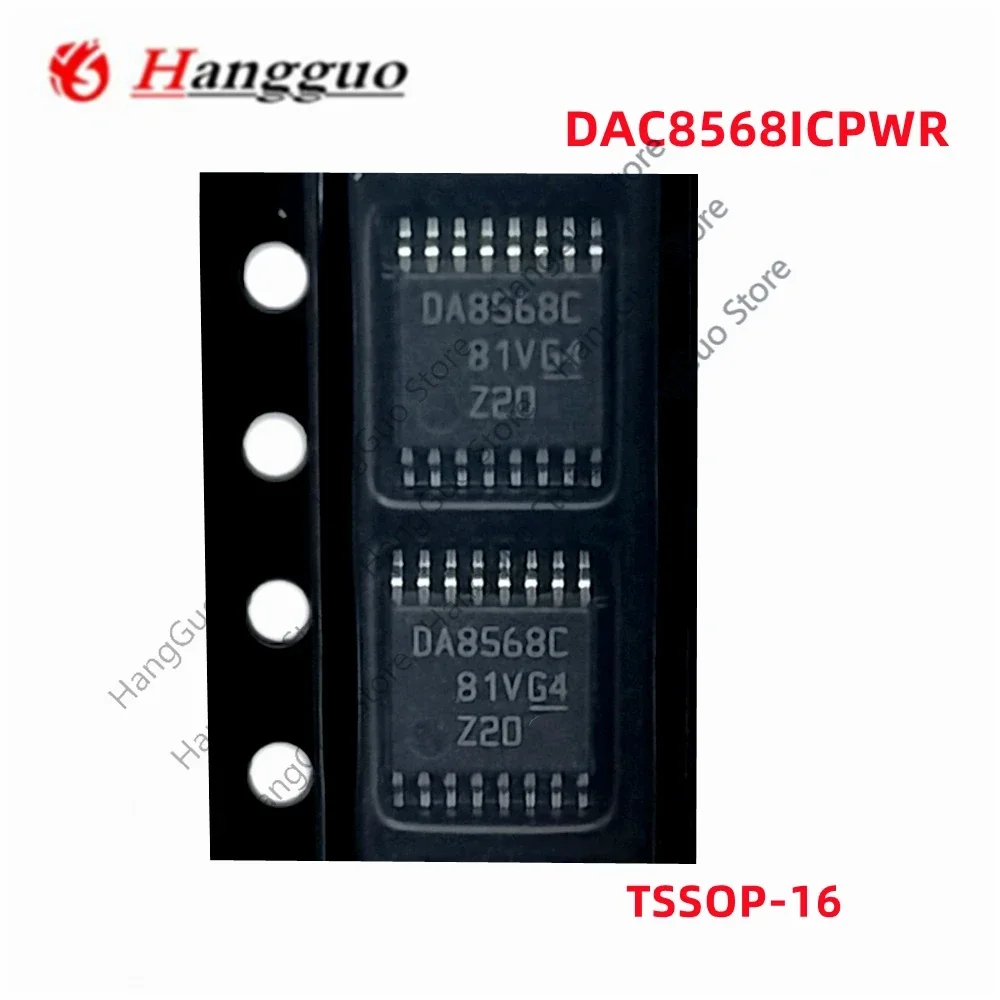2 Teile/los Original und brandneue DAC8568ICPWR DAC8568ICPW DAC8568 DA8568C TSSOP-16 Digital-zu-Analog Konverter Chip
