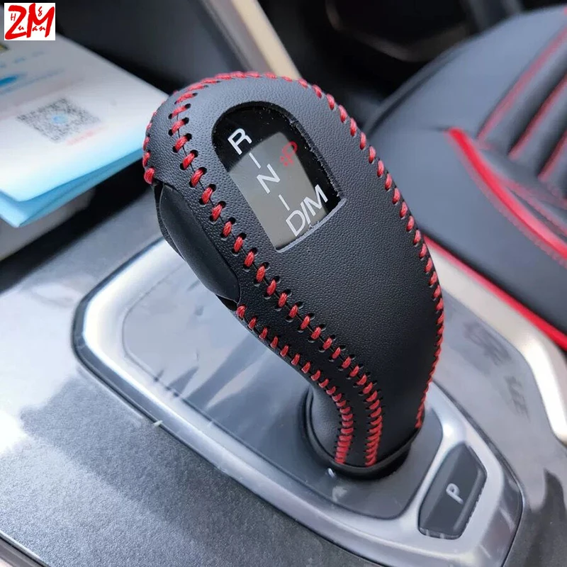 Leather Car Gear Head Shift Collars Cover For Haval F7 F7x 2019 2020 2021Knob Case Interior Accessories Styling Auto | Автомобили и