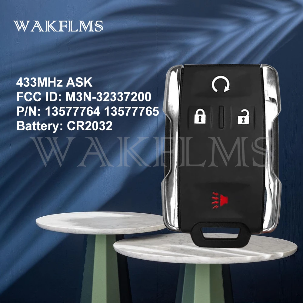 Smart Key For Chevrolet/GMC For Chevrolet Silverado GMC Sierra Upgrade Version 433MHz M3N-32337200 13577764 13577765