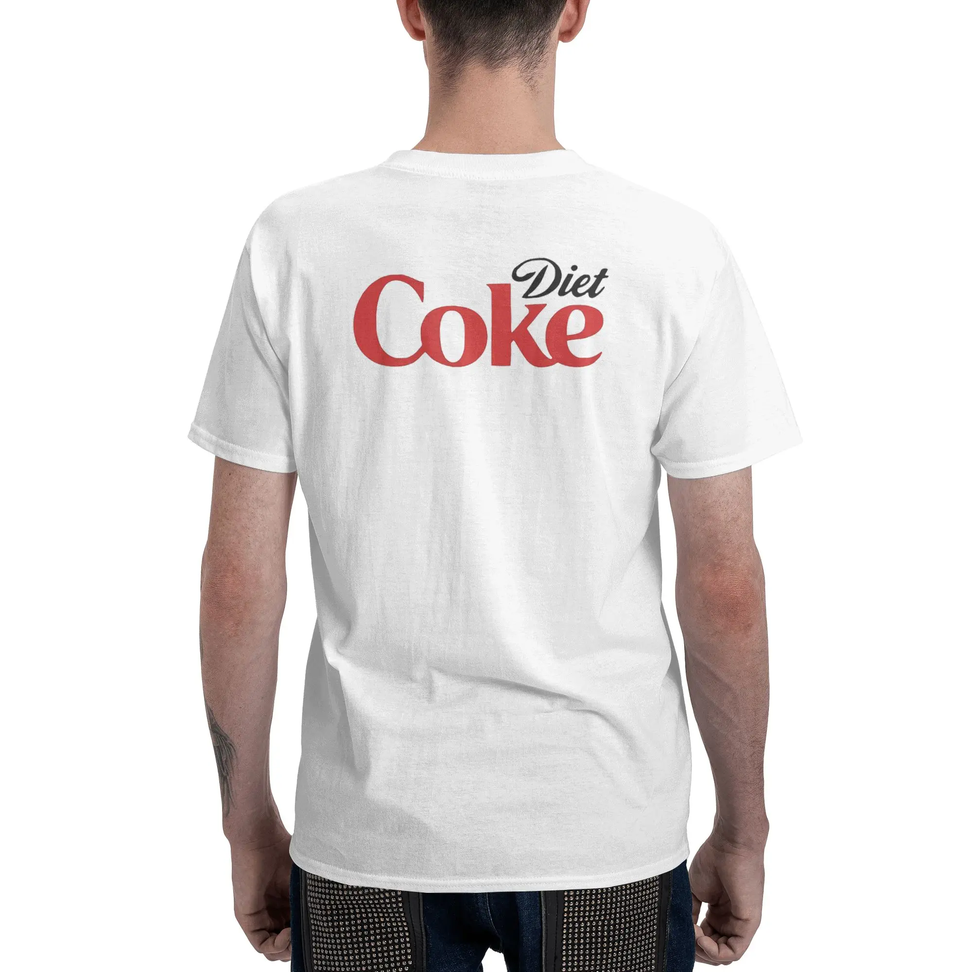 Coke Funny Lover Diet Herren-T-Shirt, doppelseitig, übergroße T-Shirts, Herren-T-Shirts mit O-Ausschnitt, Baumwolle, kurz, Sommer, für Herren – Detail 5