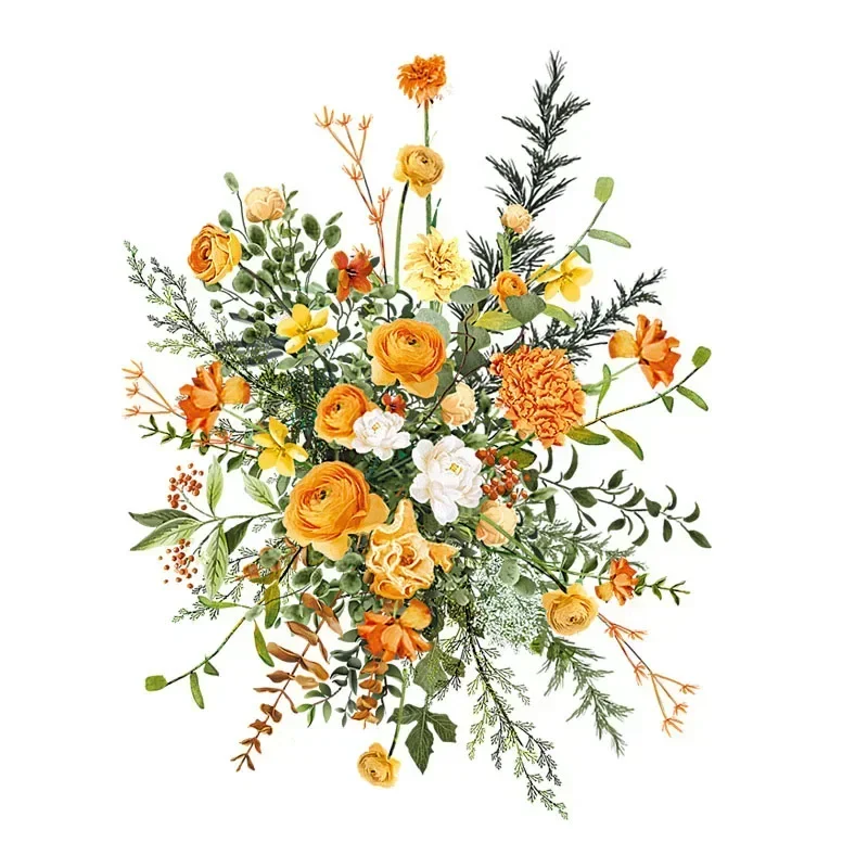 Bathroom Toilet Stickers Modern Minimalist Flowers Pattern Self-adhesive Paintings for Bathroom Decorations Wall Stickers