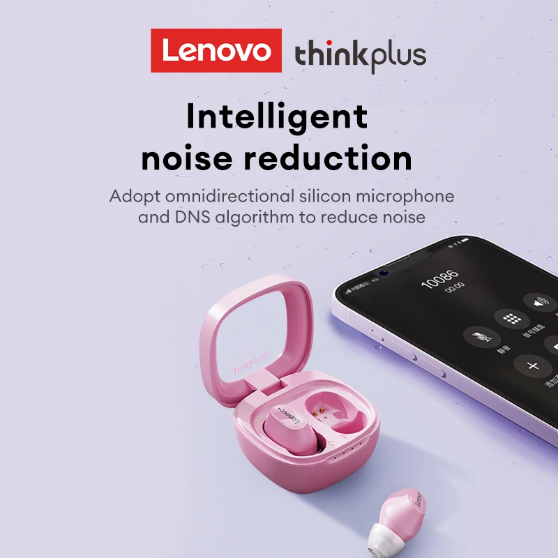 Lenovo XT62 Wireless Bluetooth 5.3 Earphones Noise Reduction Low Latency TWS Touch Control Headphones With Mic Sport Earbud New 4